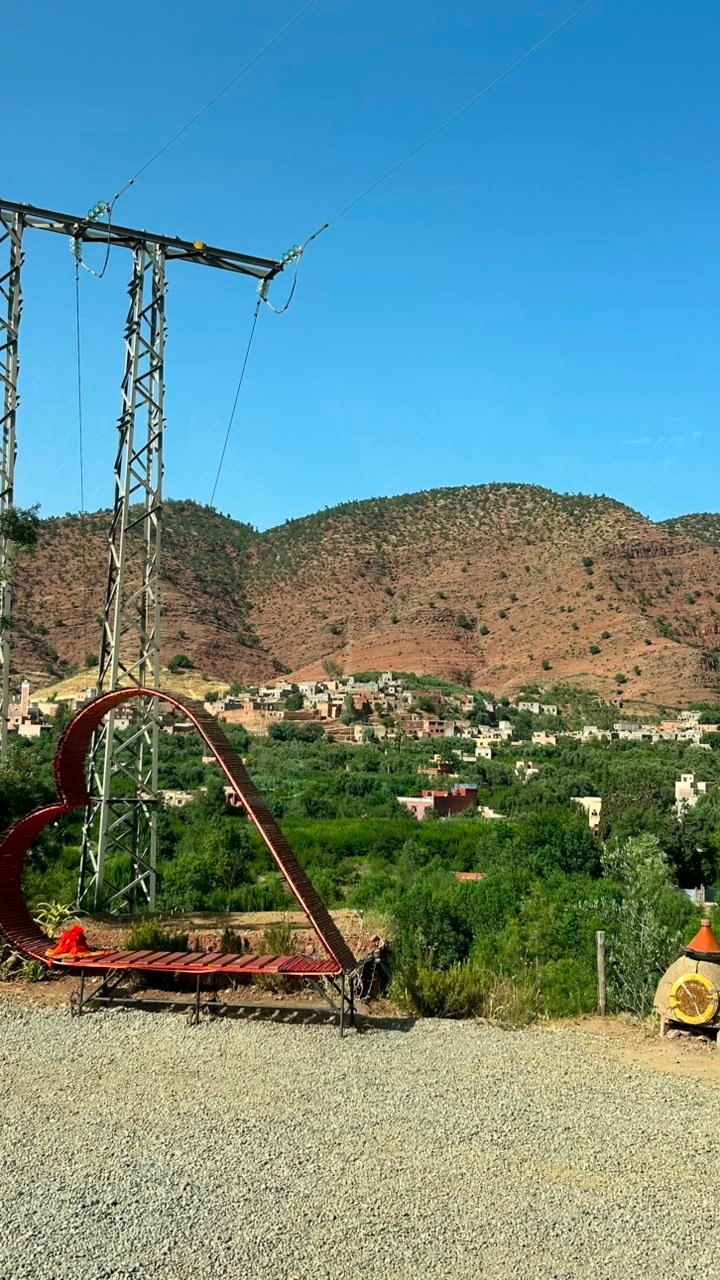 Ourika Valley landscape in the Atlas Mountains